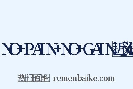 NO+PAIN+NO+GAIN近义词是什么意思的图片
